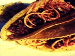 spaghetti taco, ole!
