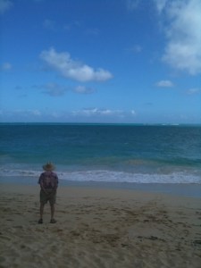 Brisk and windy at Waimanalo Beach