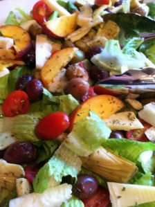 Anti pasti salad by Kimberly, whom bears a striking resemblance to Giada DeLaurentis. 