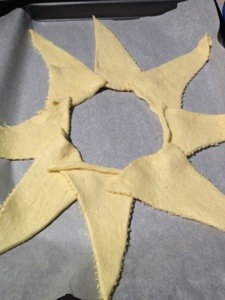 The standard crescent roll pose.