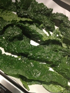 Raw dinosaur kale ready to roast.. 