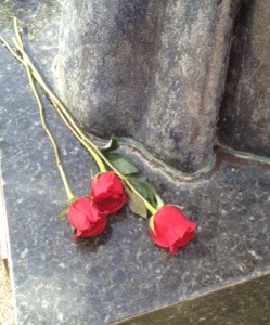 Roses for the Queen. Each finisher of the HPH Women's 10k was given a rose. Mine was a pretty yellow one.