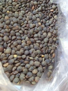 French blue lentils from Kale's Foods. As pretty as river rocks.