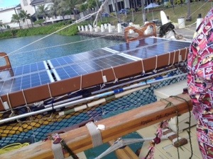 Solar panels to power the lights required for night sailing are a modern embellishment. 