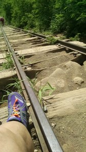 Yes, my awesome Brooks Pure Cadence running shoes. Yes, this is typically the condition of the tramway all the way up. 