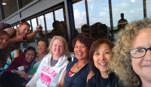 Awaiting our flight from Honolulu to Kona. 